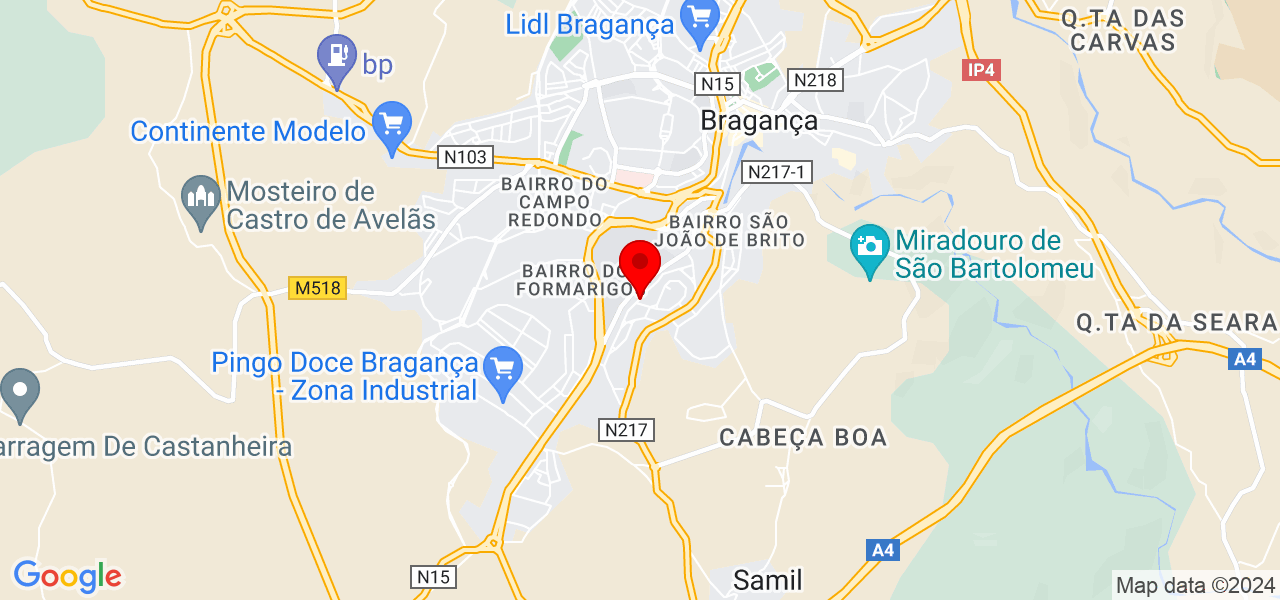 Cuidadora - Bragança - Bragança - Mapa