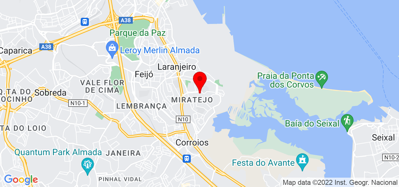 Fatima - Setúbal - Almada - Mapa