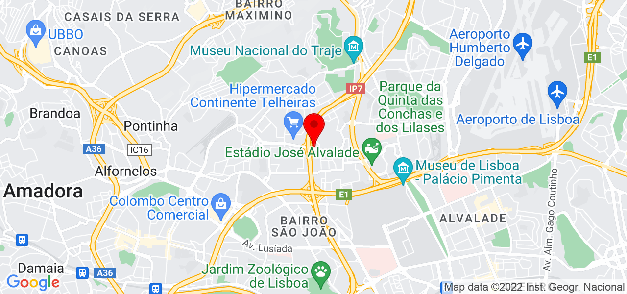 In&ecirc;s Andrade - Lisboa - Lisboa - Mapa
