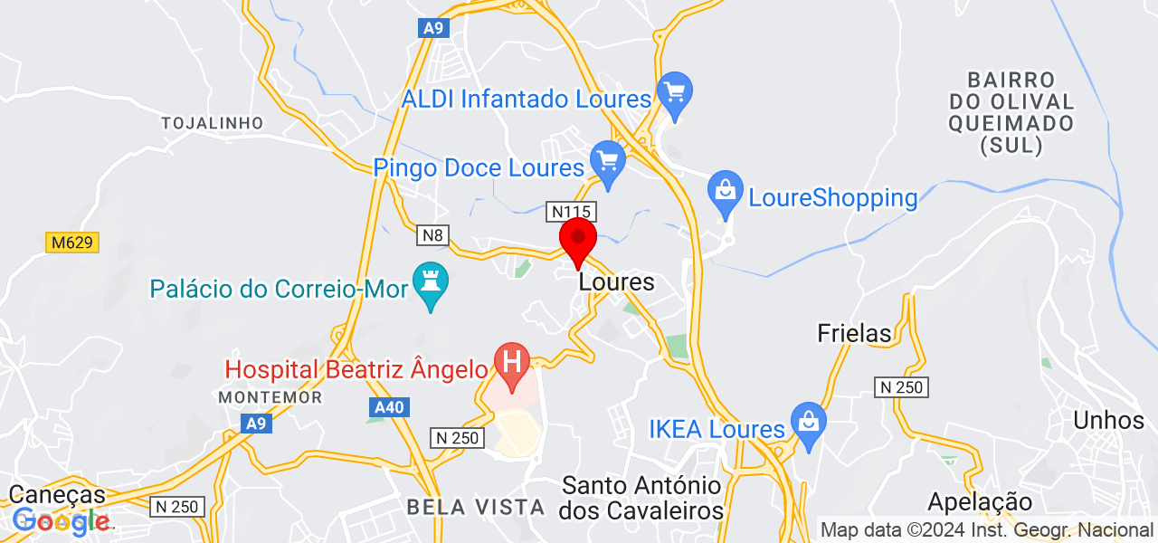 Jackson Wallace - Lisboa - Loures - Mapa
