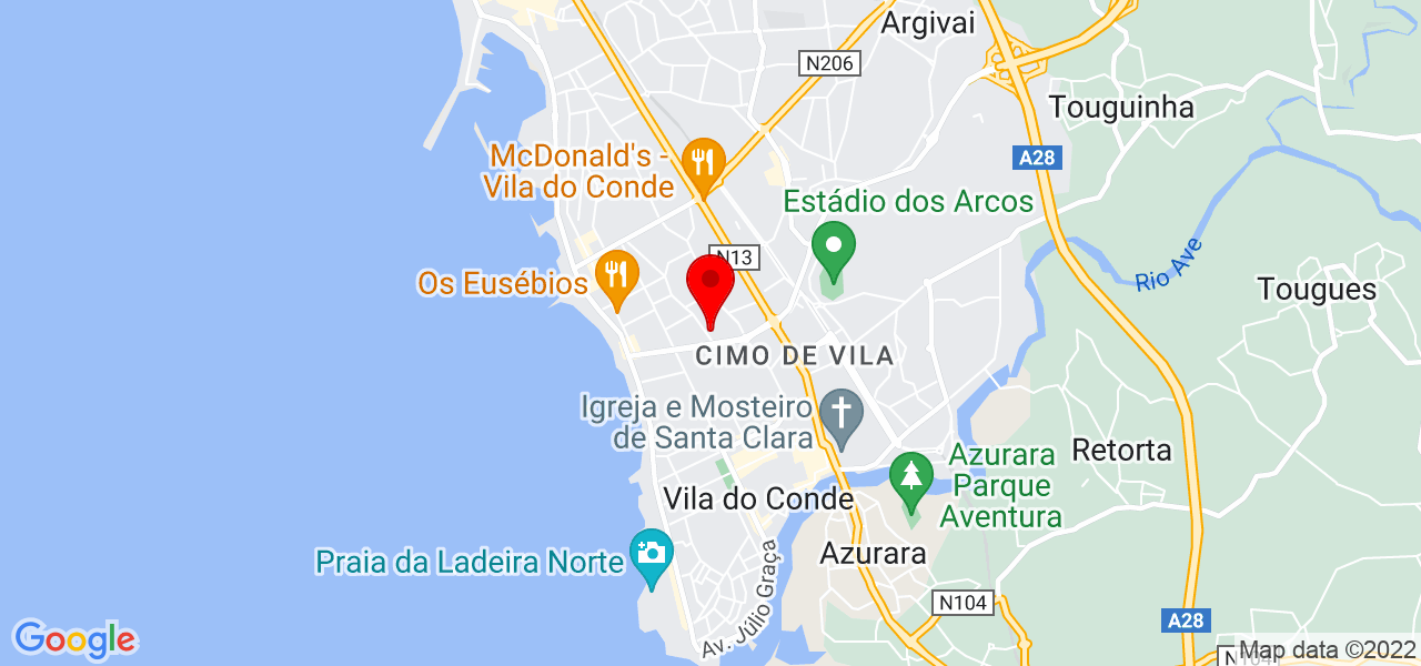Stefany Santos - Porto - Vila do Conde - Mapa