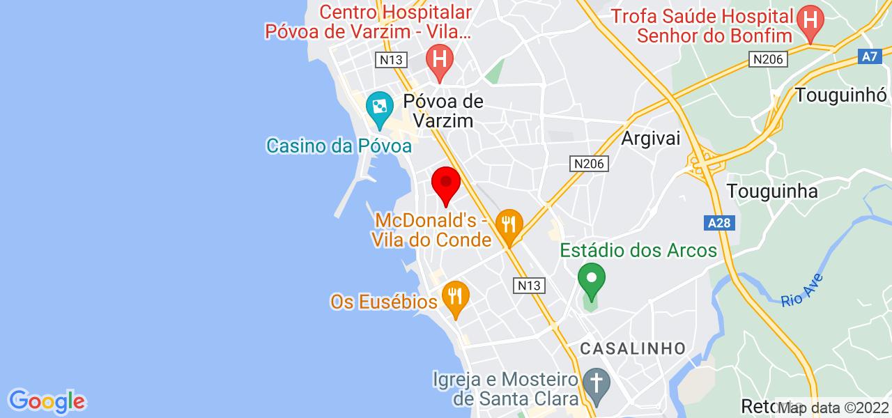 V&acirc;nia Maio - Porto - Vila do Conde - Mapa
