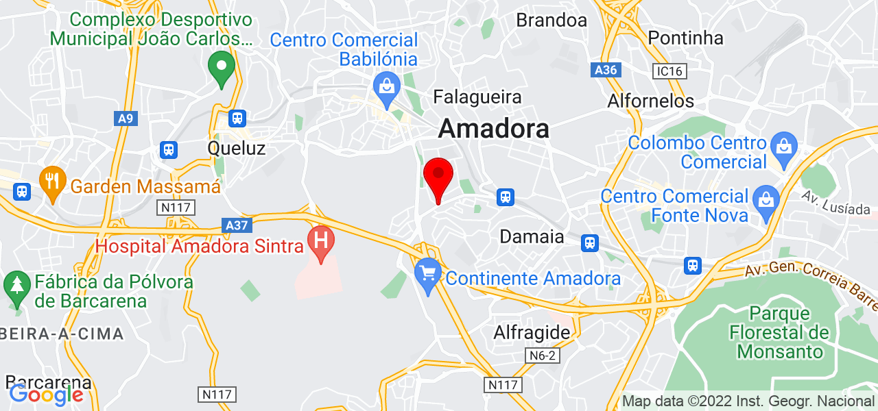 Milene Souza - Lisboa - Amadora - Mapa