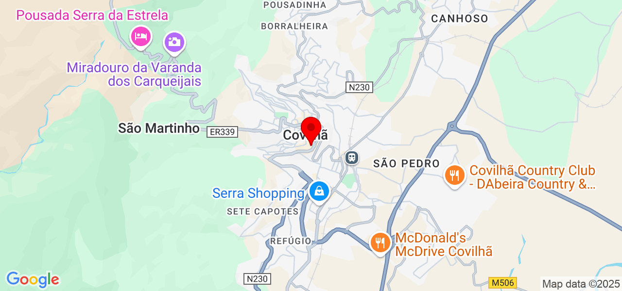 Isabela - Castelo Branco - Covilhã - Map