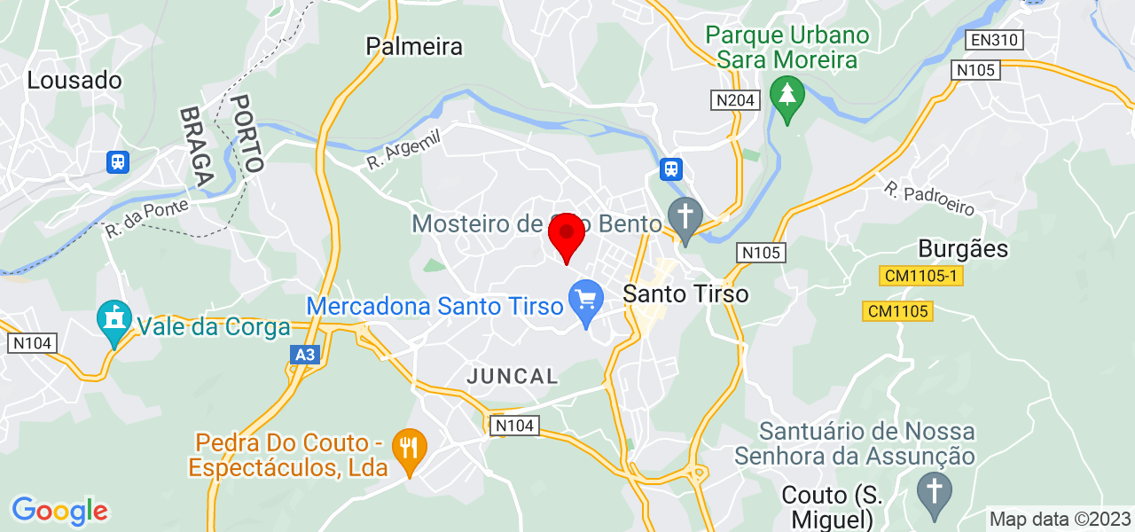 Maria Ruas - Porto - Santo Tirso - Mapa