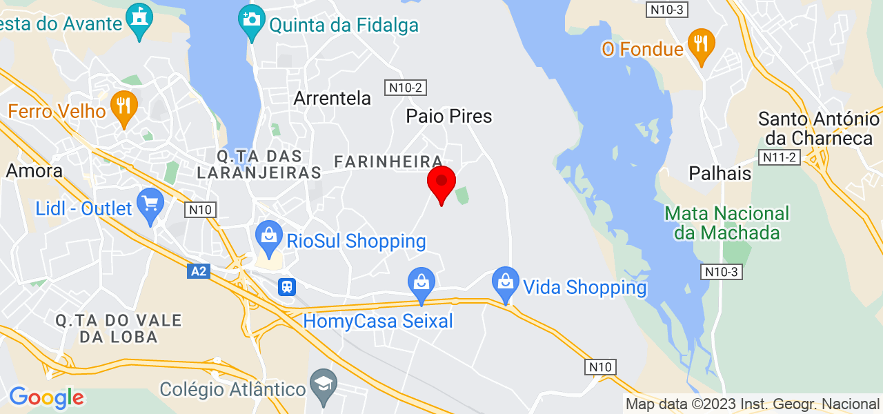 T&acirc;nia Ferreira - Setúbal - Seixal - Mapa