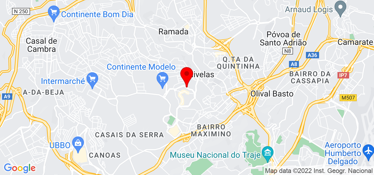 Hugo Tavares Mendes - Lisboa - Odivelas - Mapa