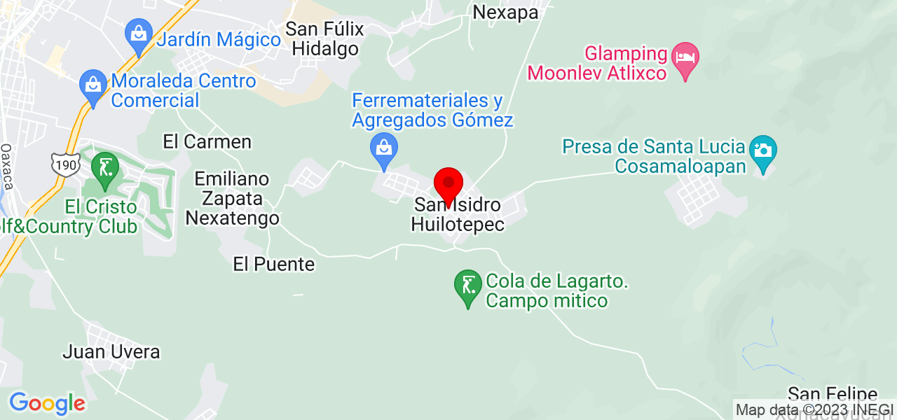 Hotel Perritos Inn - Puebla - Atlixco - Mapa