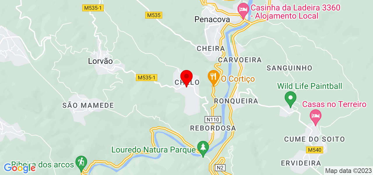 BH3 Marido de Aluguel - Coimbra - Penacova - Mapa