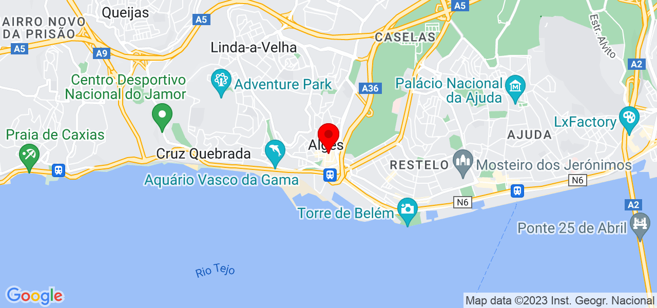 Andrea Nascimento - Lisboa - Oeiras - Mapa