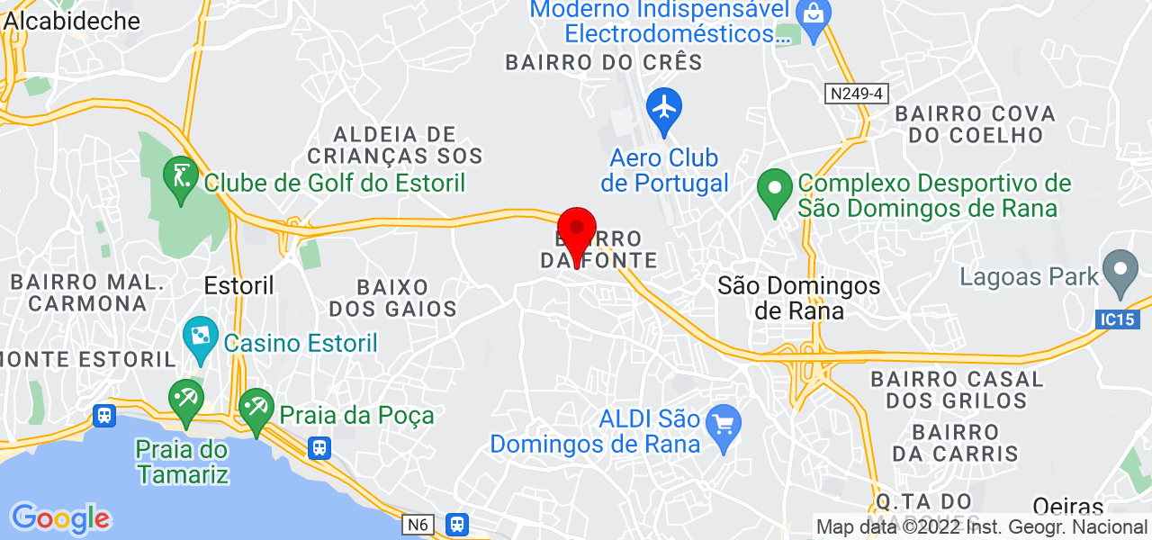 Bruna Henriques - Lisboa - Cascais - Mapa