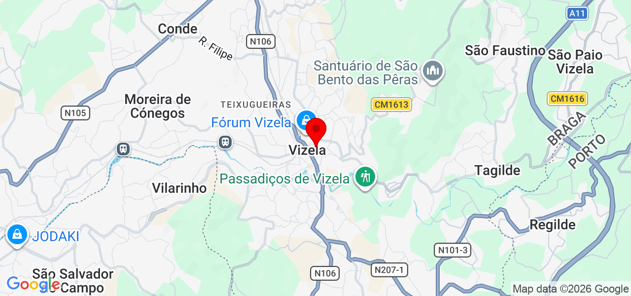 IberGeo - Braga - Vizela - Karte