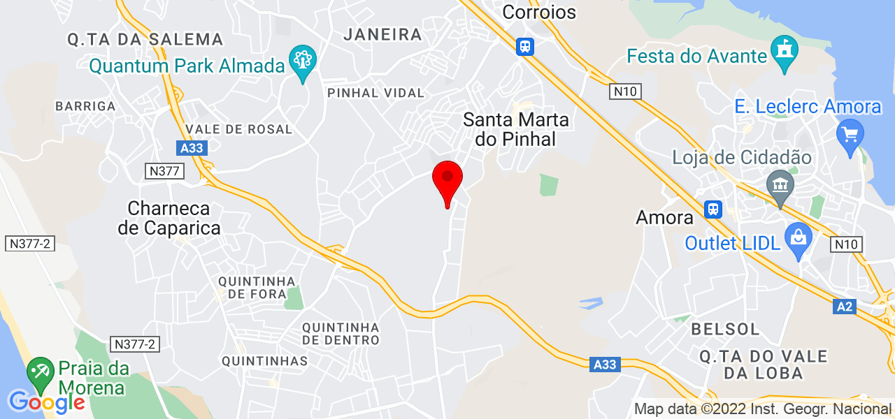 Cátia Sofia Folgado - Setúbal - Seixal - Mapa