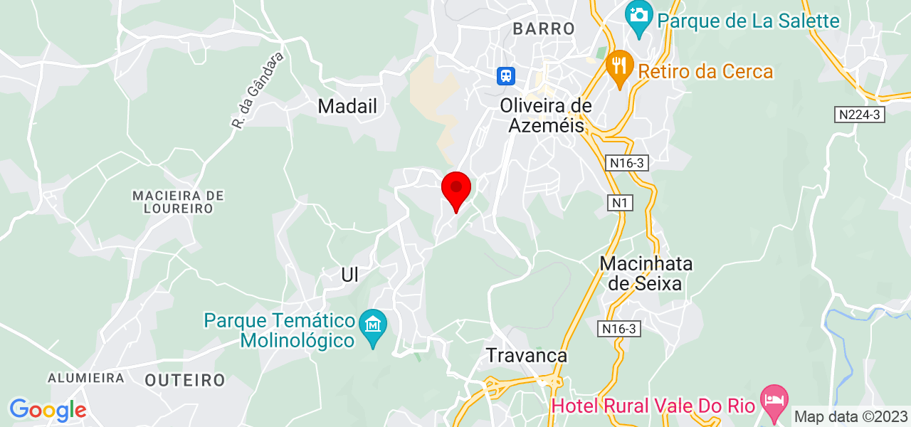 Pedro Calvinho - Aveiro - Oliveira de Azeméis - Mapa