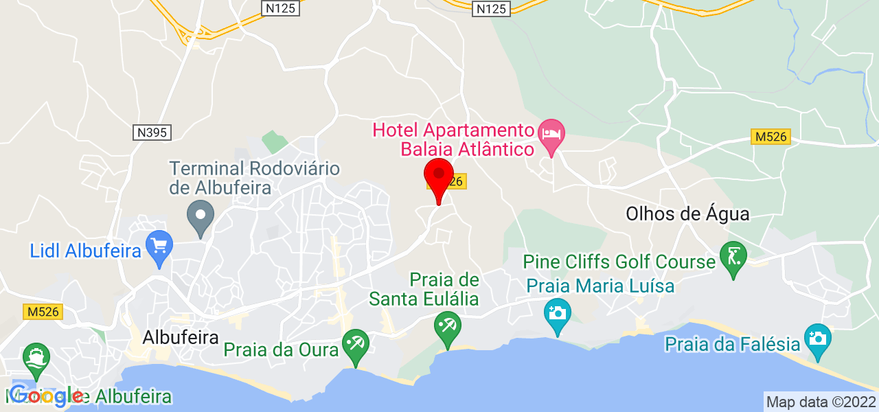 Andr&eacute; Pedro - Faro - Albufeira - Mapa