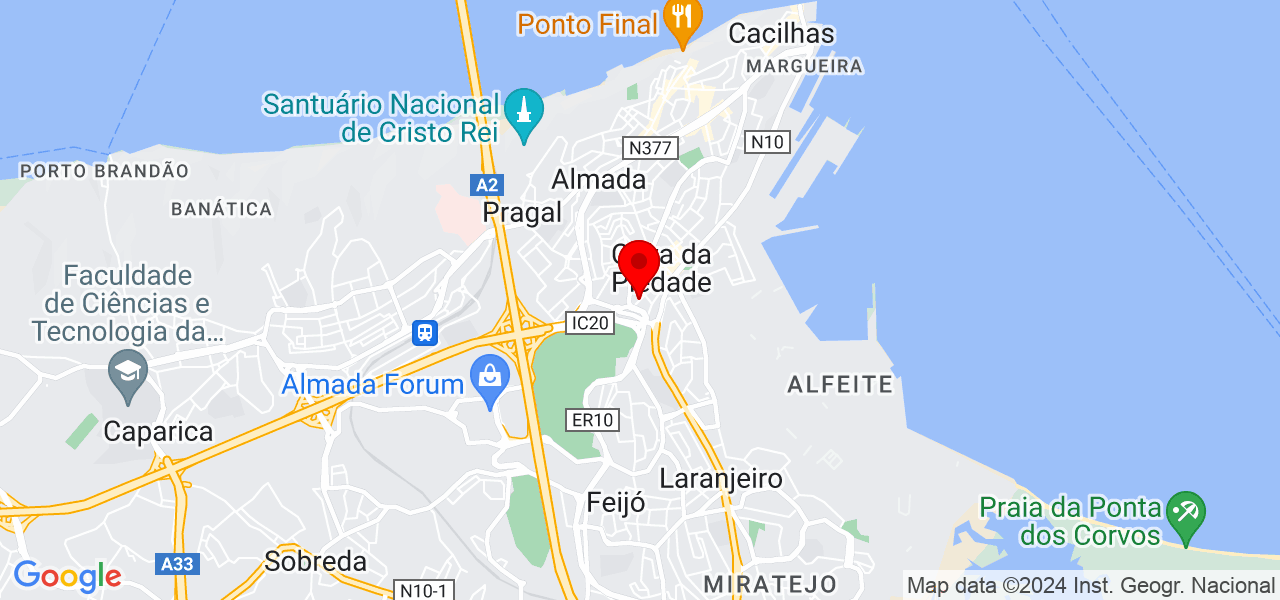 Paulo Lima - Setúbal - Almada - Mapa