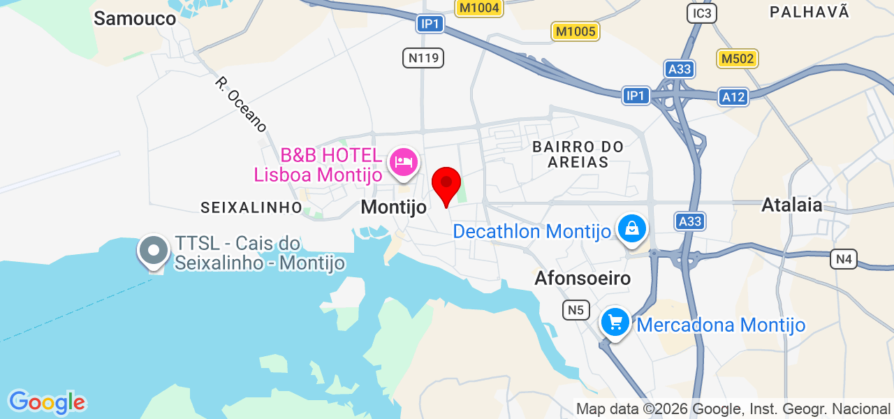 Alemão Transportes - Setúbal - Montijo - Map