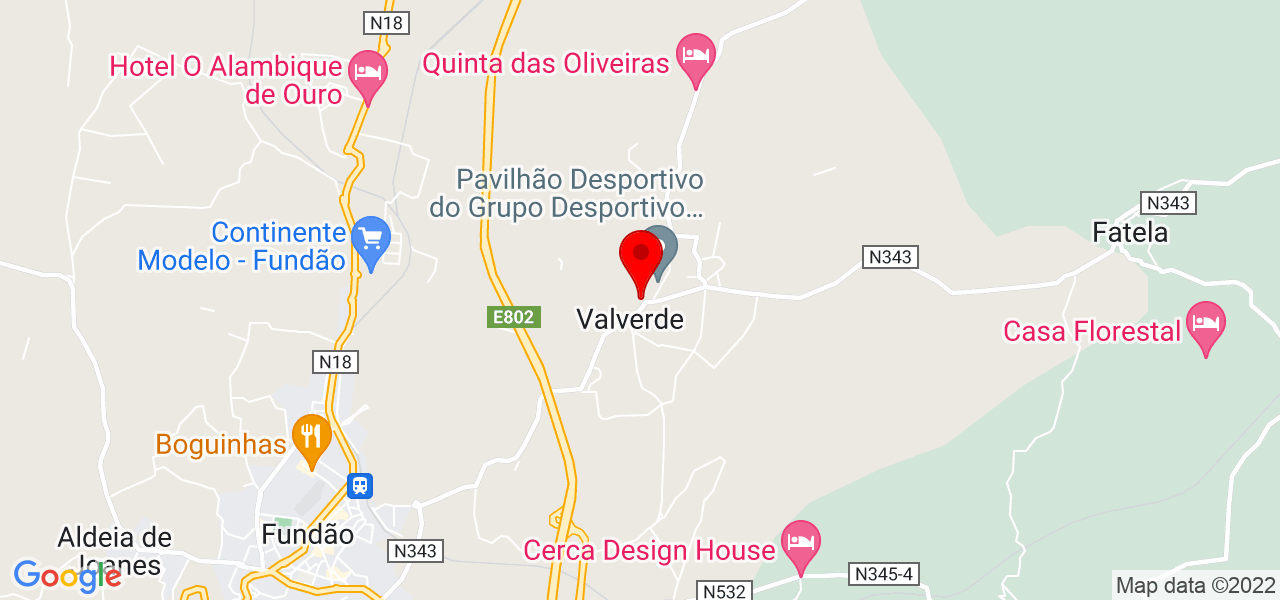 Maskarada Garnacho - Castelo Branco - Fundão - Mapa