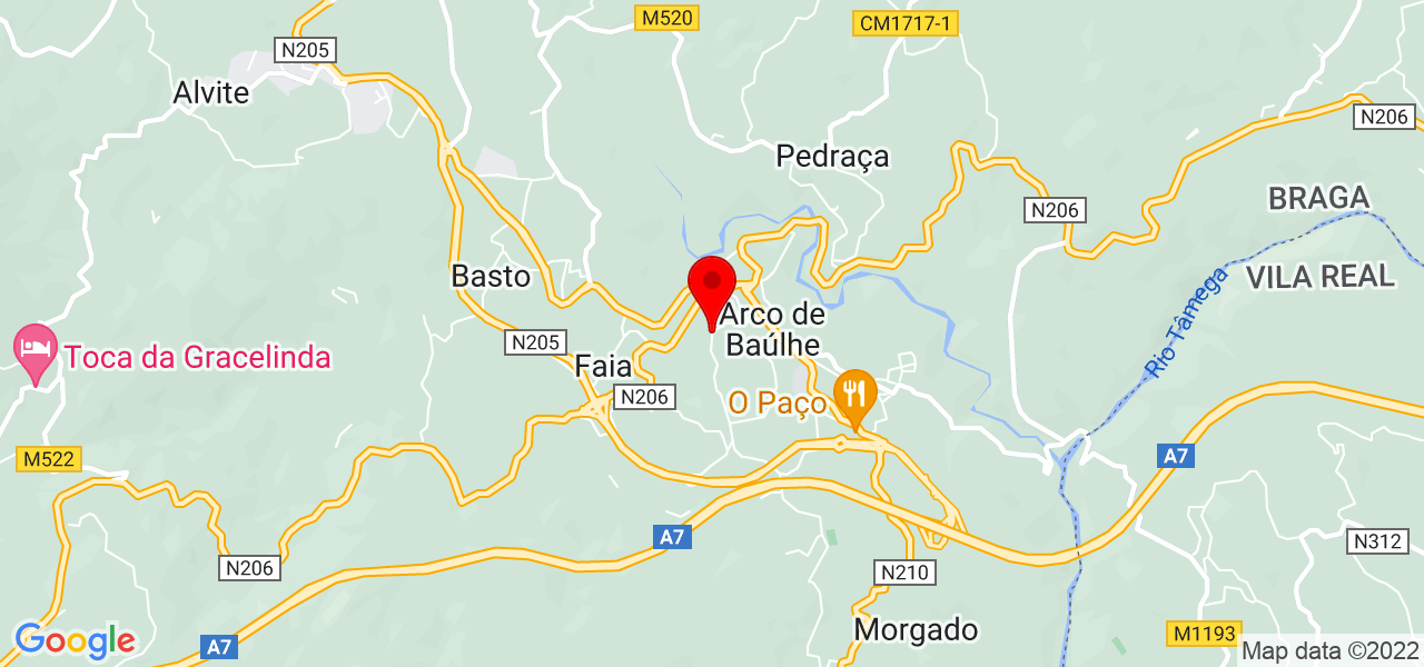 Maria Eduarda - Braga - Cabeceiras de Basto - Mapa
