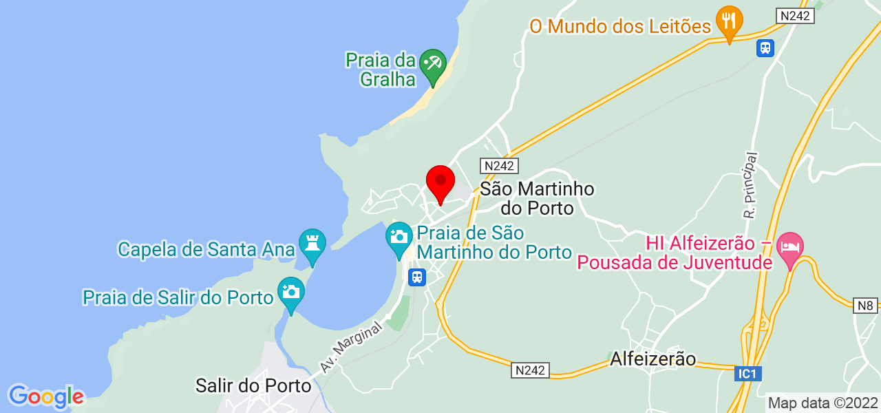 Ligou chegou - Leiria - Alcobaça - Mapa