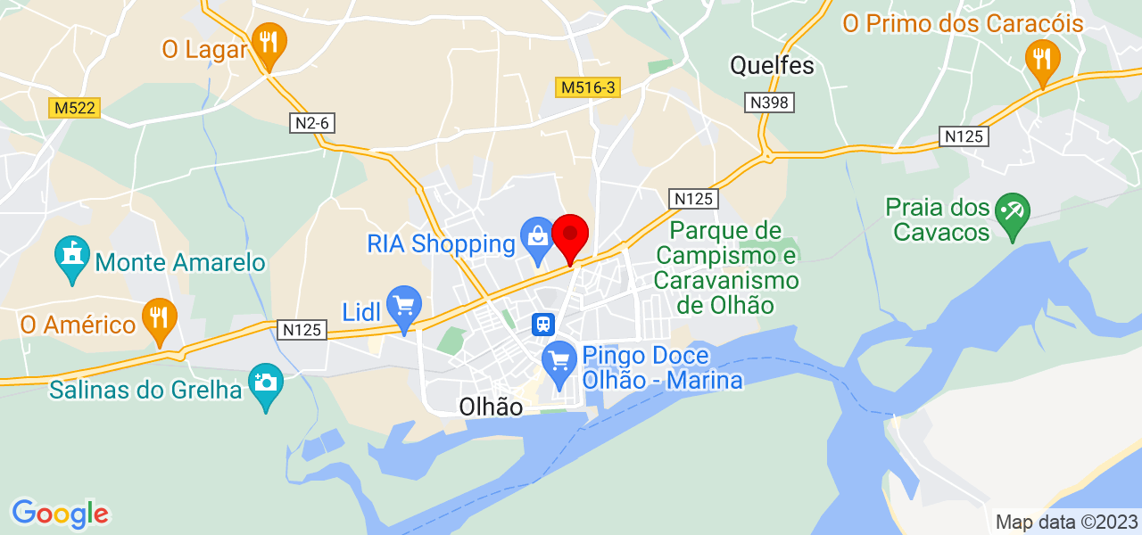 Natalina - Faro - Olhão - Mapa