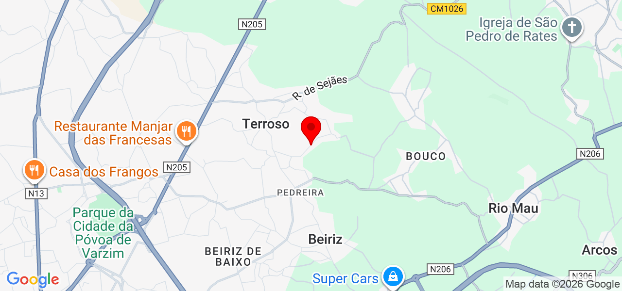 Maos de ouro - Porto - Póvoa de Varzim - Karte