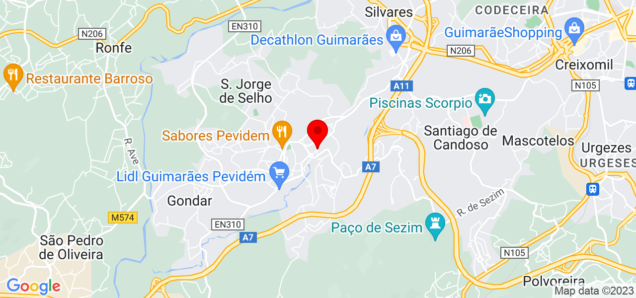 Luis Pinheiro - Braga - Guimarães - Mapa