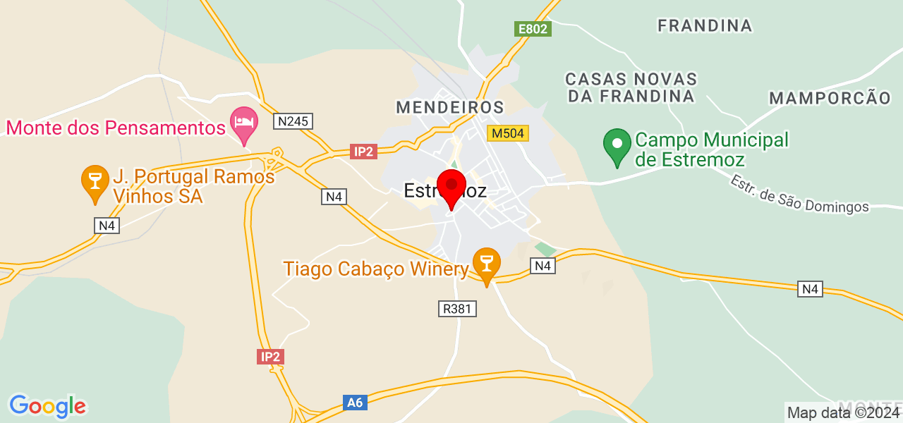 Wellness páteo dos solares - Évora - Estremoz - Map