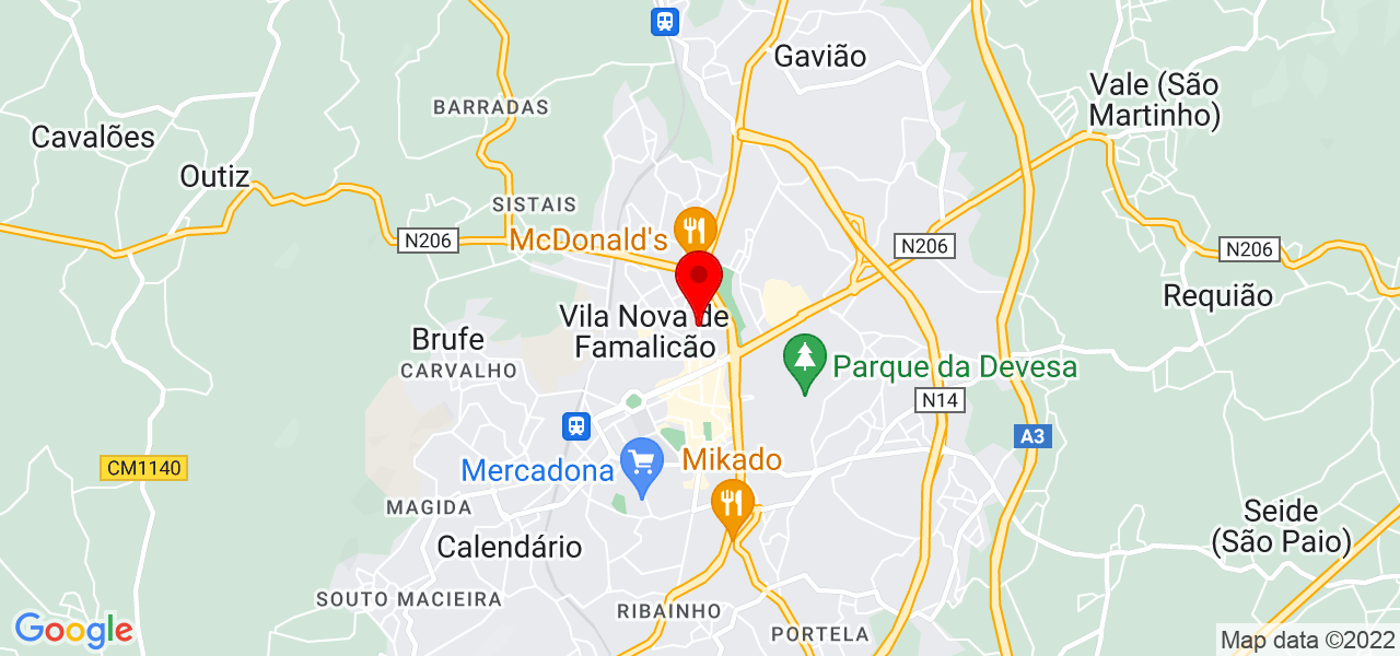 Gisela Martins - Braga - Vila Nova de Famalicão - Map