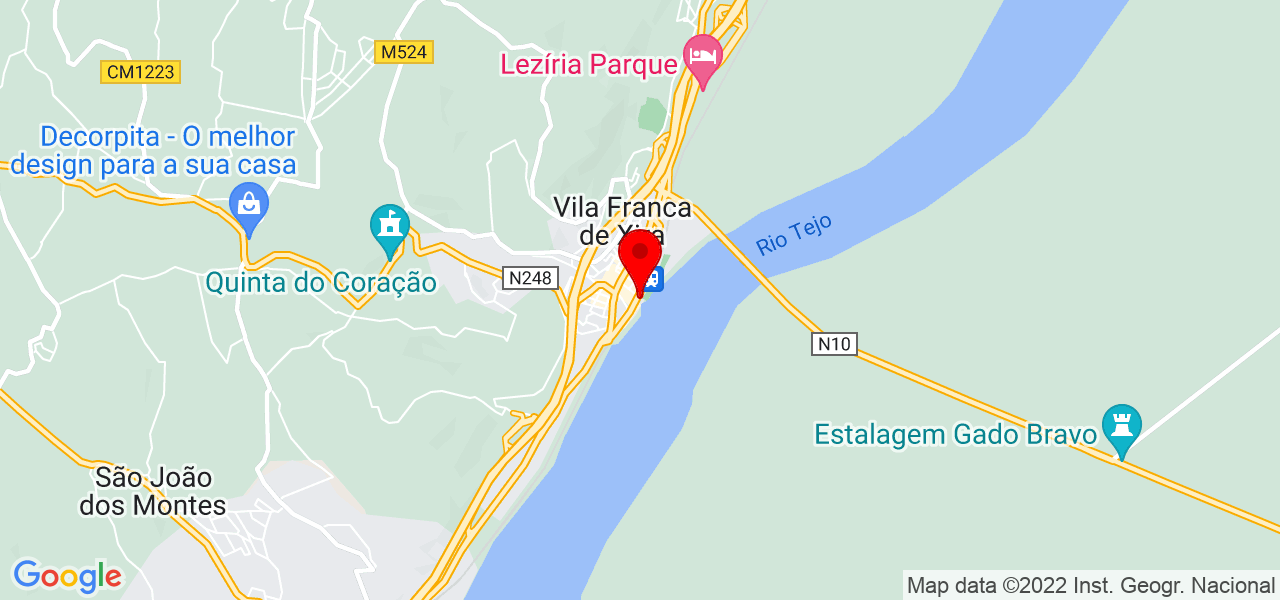 Oriana - Lisboa - Vila Franca de Xira - Mapa