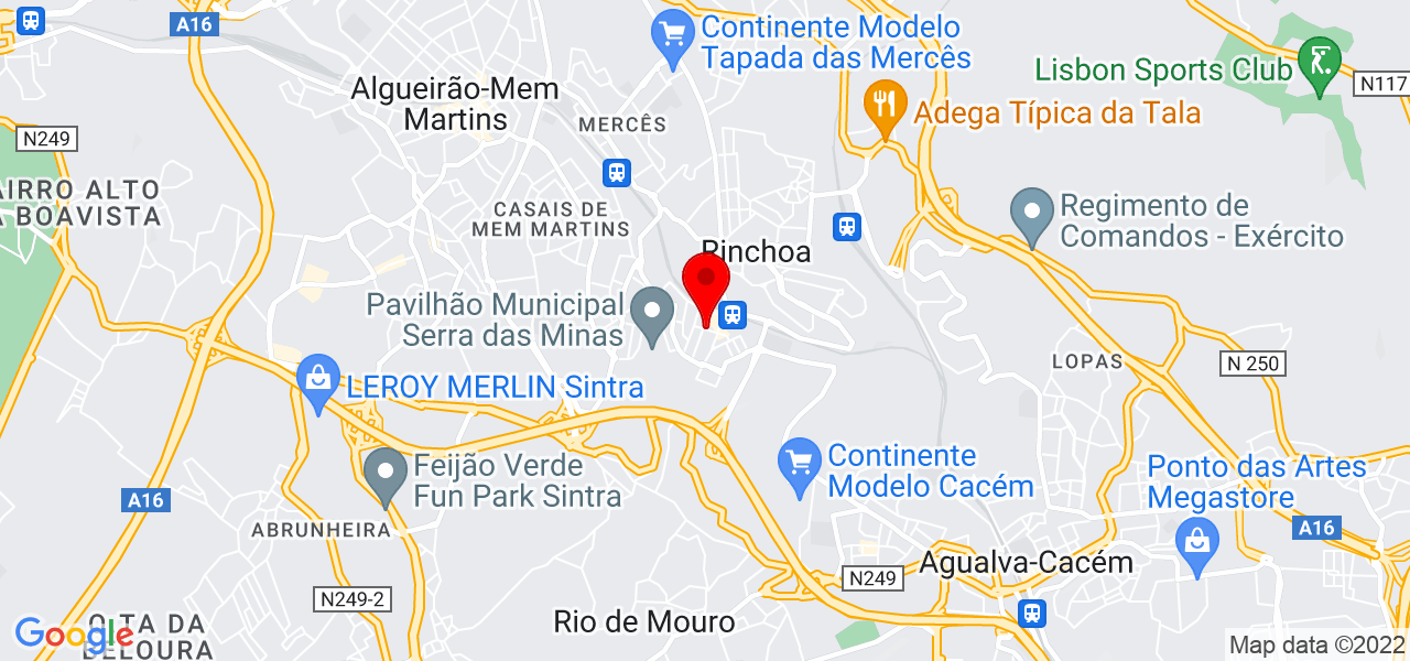 Paula - A Psic&oacute;loga do meu c&atilde;o - Lisboa - Sintra - Mapa
