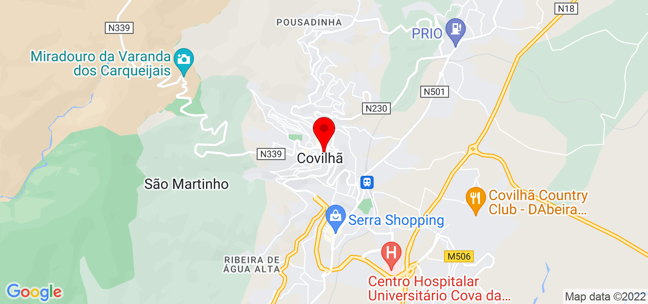 Anna - Castelo Branco - Covilhã - Mapa