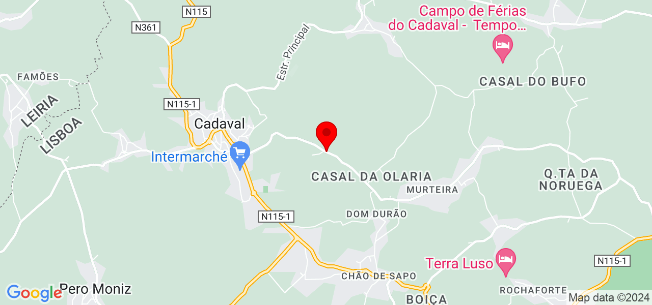 Diliane - Lisboa - Cadaval - Mapa