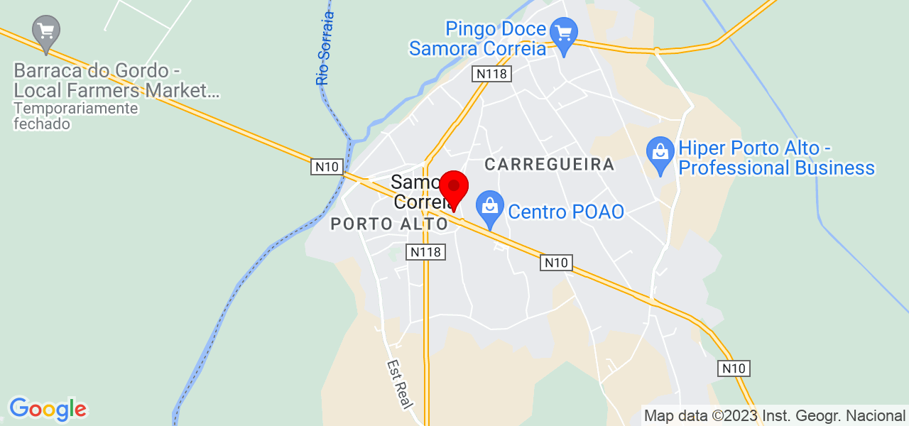 Babysitter - Santarém - Benavente - Mapa