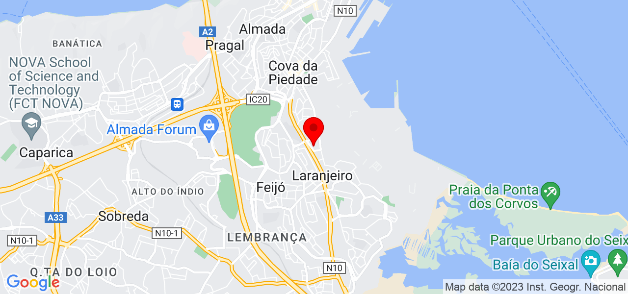 Natacha Flor - Setúbal - Almada - Mapa