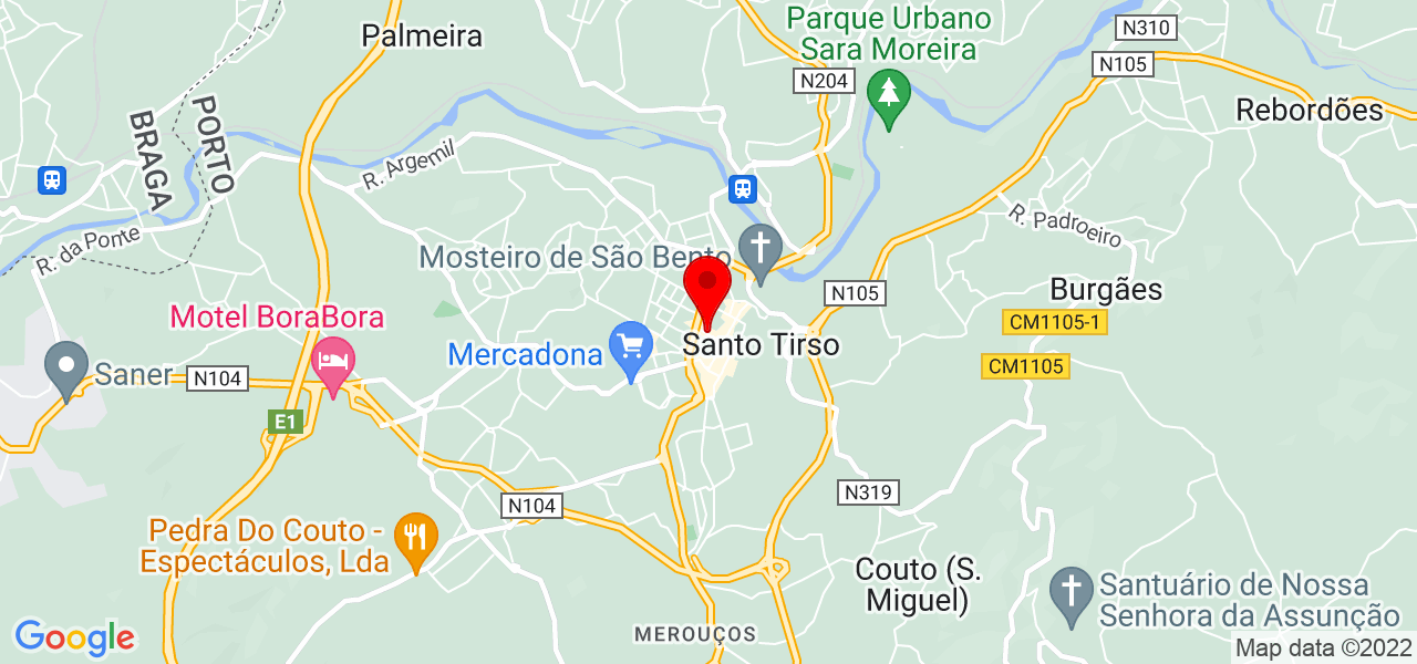 Lavandaria S. Rosendo - Porto - Santo Tirso - Mapa