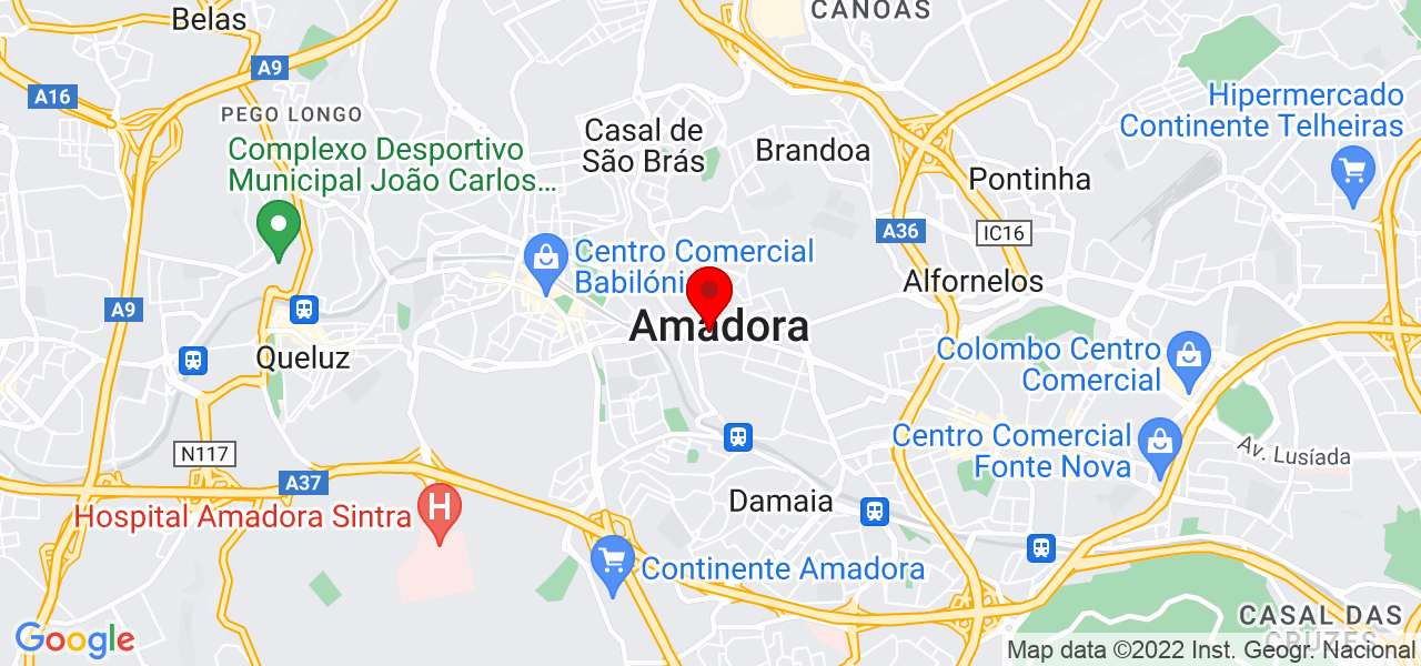 Sara Madeira - Lisboa - Amadora - Mapa