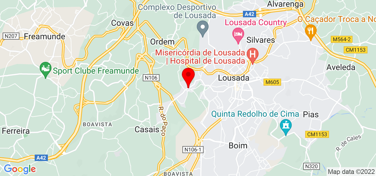JC IZIDORIO CONTRUÇÕES - Porto - Lousada - Mapa
