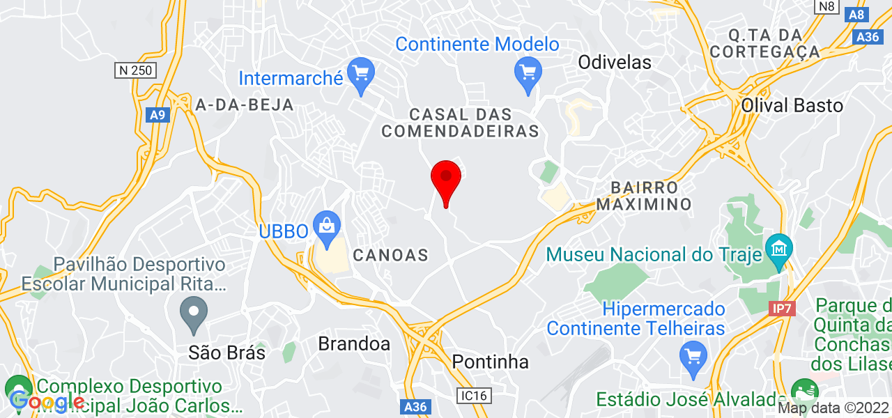 Servi&ccedil;os de Portaria - Lisboa - Odivelas - Mapa