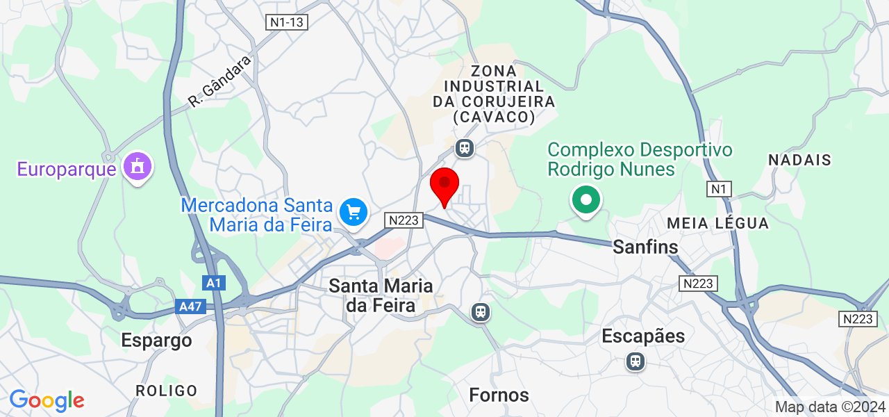 Nathalie Emilienne - Aveiro - Santa Maria da Feira - Map