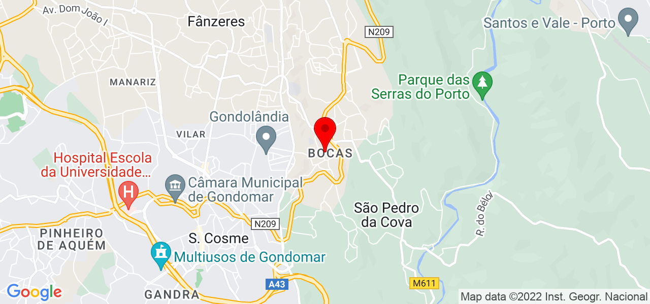 João Pedro Oliveira de Sousa - Porto - Gondomar - Map