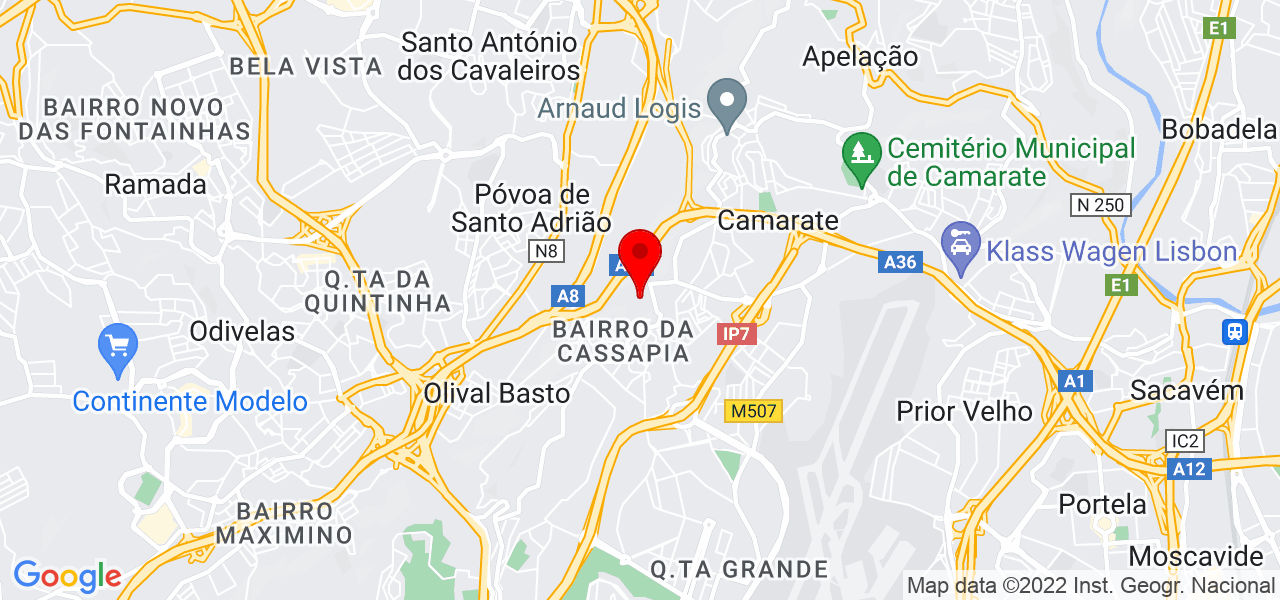 Jo&atilde;o Bernardo Ferreira - Lisboa - Loures - Mapa