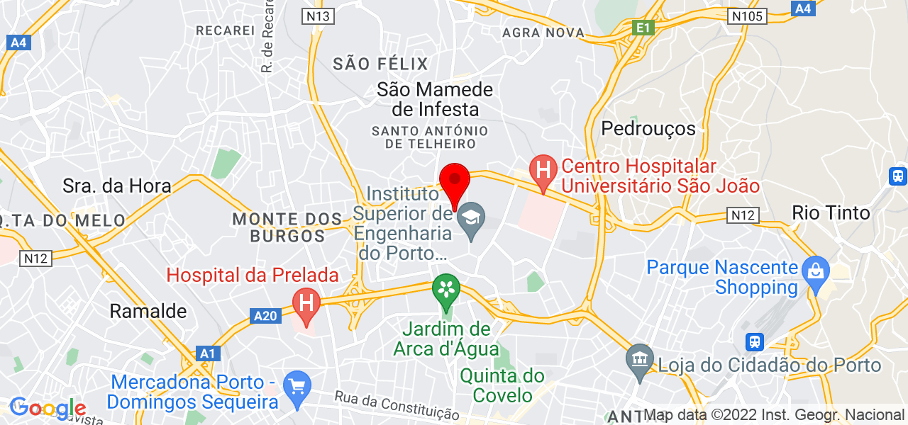 Terapeuta Cyntia Sant Anna - Porto - Porto - Mapa