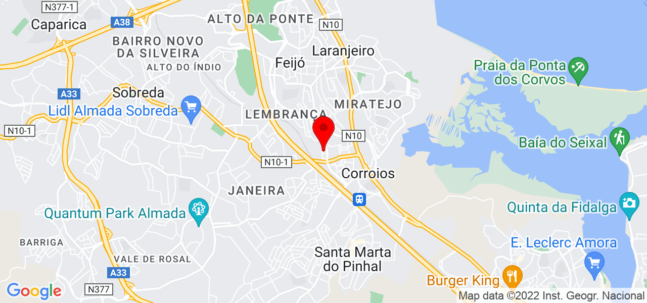 Fabiana - Setúbal - Seixal - Mapa