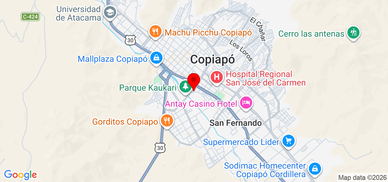 Mantenciones jpg spa - Atacama - Copiapó - Mapa