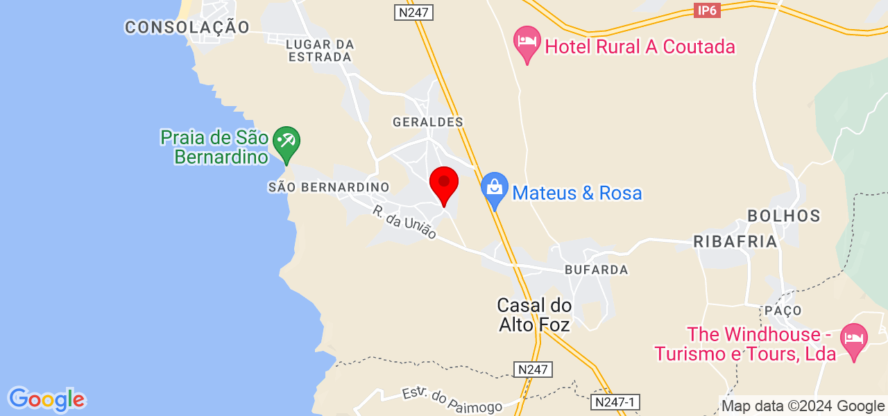 Diana Borges - Leiria - Peniche - Map