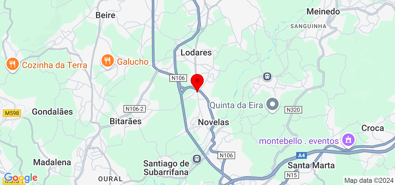 Alex Caribb&eacute; - Porto - Lousada - Mapa
