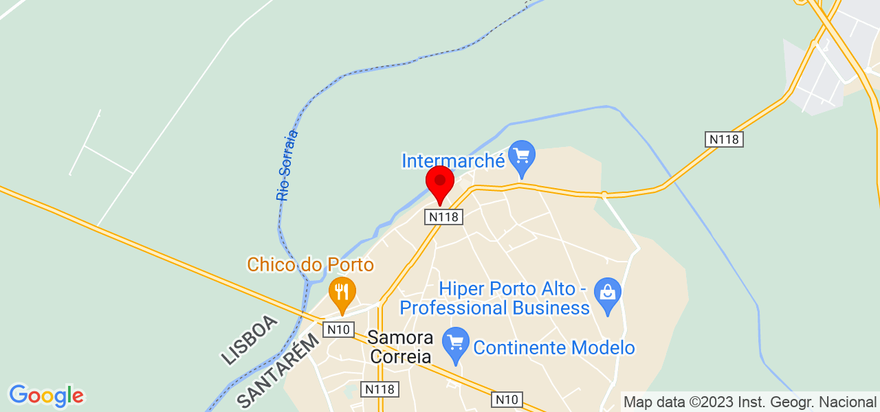 Sofia Rodrigues - Santarém - Benavente - Map