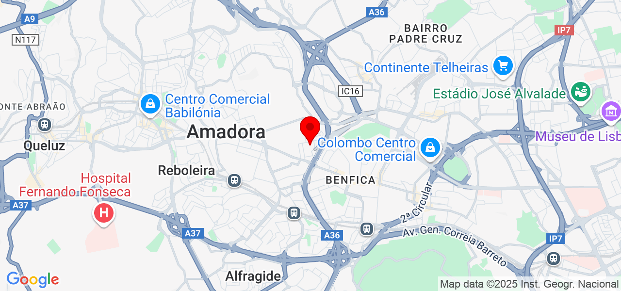 Motorista Edgar Rosa - Lisboa - Amadora - Mapa