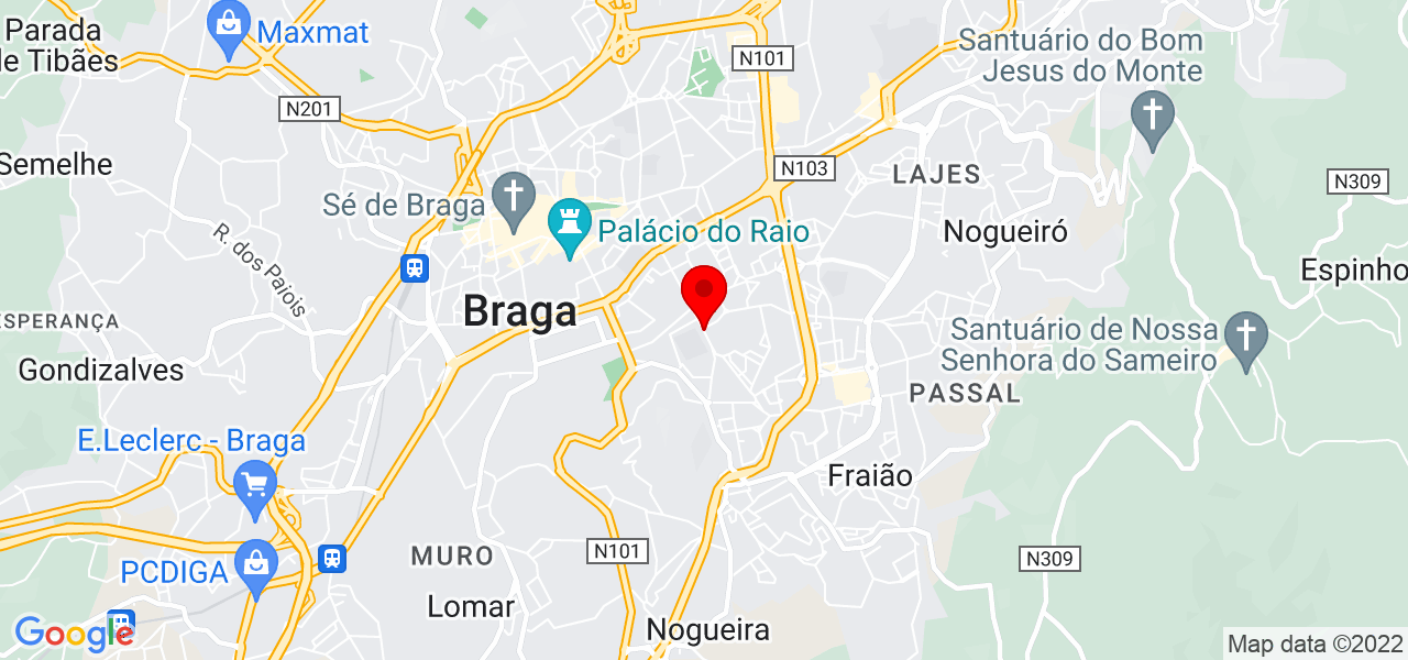 Tom&aacute;s Pinto - Braga - Braga - Mapa